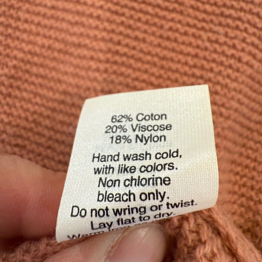 Madewell Women's Sweater Pullover‎ Long Sleeve Crew Neck Pinkish Brown Size L - Picture 5 of 6